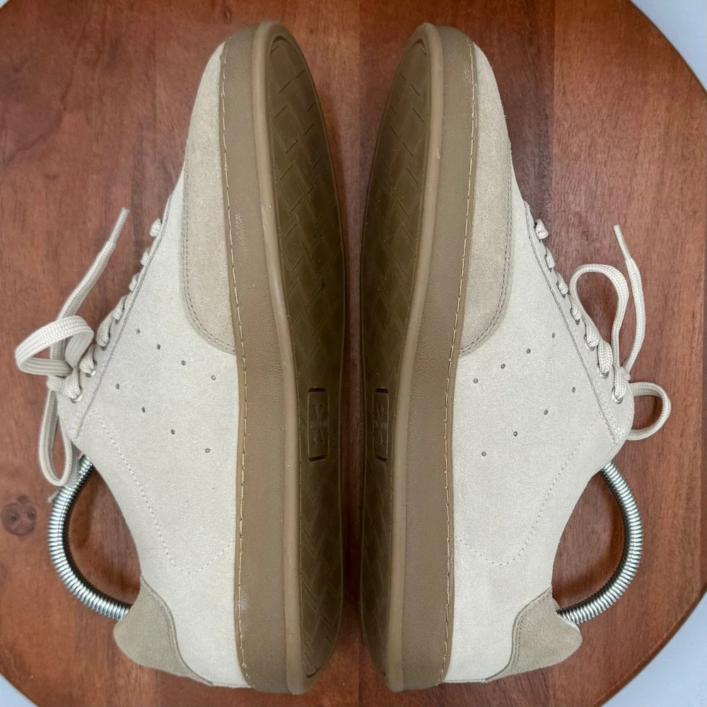 Section X Austin Suede Leather Sneakers Beige Low Top Sporty Streetwear Mens 8.5